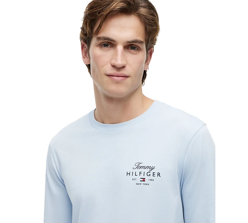 Tommy Hilfiger Men's Script Stack Logo Regular-Fit T-Shirt