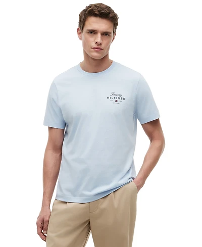Tommy Hilfiger Men's Script Stack Logo Regular-Fit T-Shirt