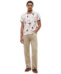 Tommy Hilfiger Men's Slub Jersey Allover Print Regular-Fit Polo Shirt