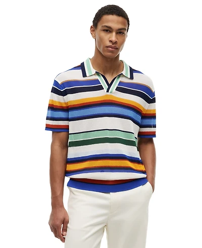 Tommy Hilfiger Men's Multi-Stripe Short-Sleeve Polo Shirt