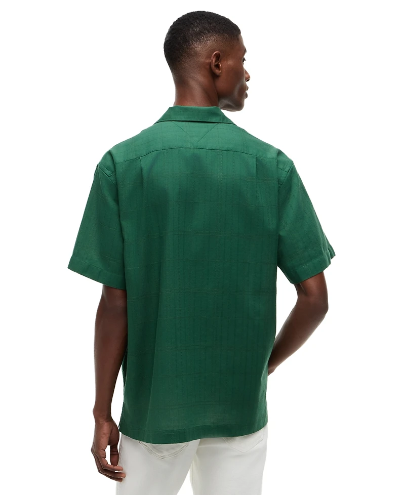 Tommy Hilfiger Men's Open-Structure Windowpane Shirt