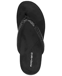 Easy Spirit Women's Wendi Embellished Thong Slip-On Sandals
