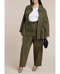 Eloquii Women's Plus Adjustable Drawstring Casual Pant