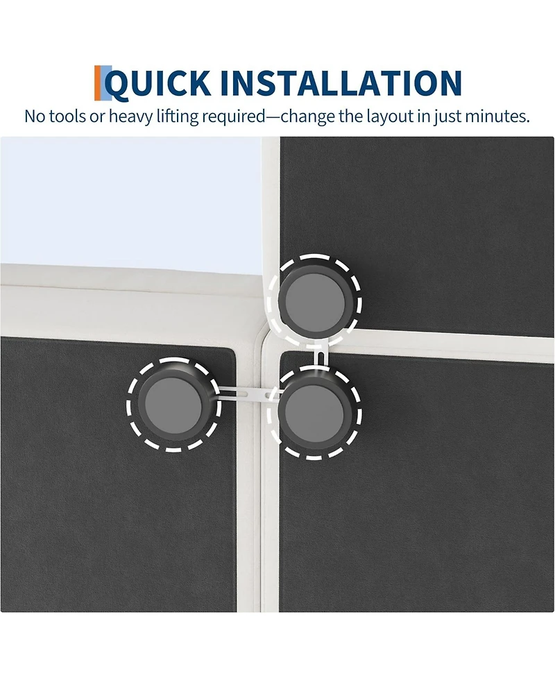 Gaomon Modular Sectional Sofa L-Shaped Couch with Movable Ottoman- Convertible Chenille Sofa