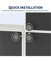 Gaomon Modular Sectional Sofa L-Shaped Couch with Movable Ottoman- Convertible Chenille Sofa