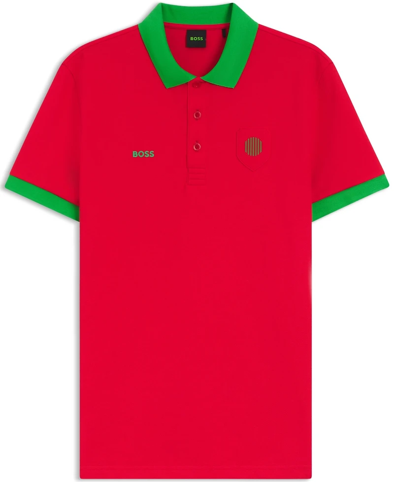 Boss by Hugo Men's Paddy Portugal Country Flag Trim Polo Shirt