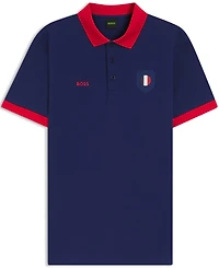 Boss by Hugo Men's Paddy France Country Flag Trim Polo Shirt