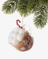 Holiday Lane Christmas Cheer Coffee Cup with Candy Cane Ornament, Macy's Exclusive