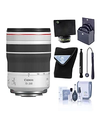 Canon Rf 70-200mm f/4L Is Usm Lens, Bundle with Flex Lens Shade, 77mm Filter Kit, Cleaning Kit, Lens Wrap, Lens Cleaner, Lens Cap Tether