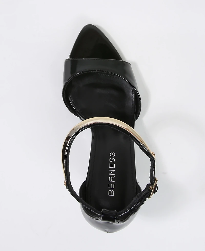 Berness Women's Hunter Stiletto Sandals with Gold-Tone Metal Accent
