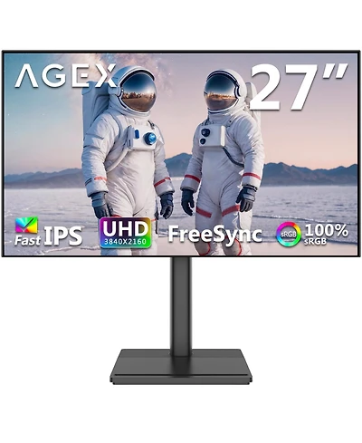 Z-edge Agex A27I4K(Black) 27" 4K Uhd 3840 x 2160 1.07B Display Colors Ips Gaming Monitor with Adjustable Stand