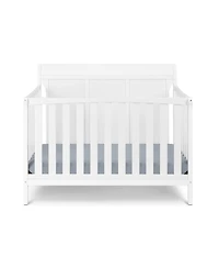 flynama 4in1 Convertible Crib Modern Sleigh Style Solid Headboard Split Panel Design Three Adjustable Mattress Heights for Baby Nursery