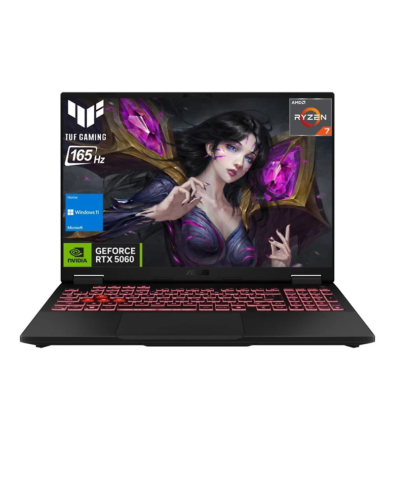Asus Tuf A16 16" Traditional Laptop Amd Ryzen 7 32GB Ram Nvidia GeForce Rtx 5060 1TB Ssd Storage Windows 11 Home 165Hz