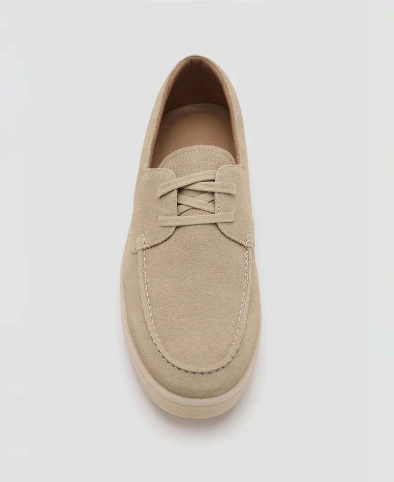 Mango Men's Suede Leather Lace-Up Shoes