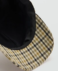 Mango Men's Check Visor Hat