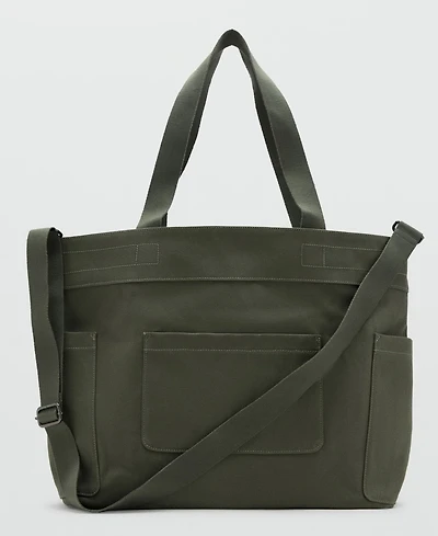 Mango Men's Pockets Cotton Tote Bag