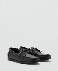 Mango Men's Leather Nautical Shoes