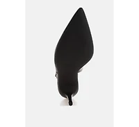 London Rag Women's Halins Pointed Toe Slingback Heels