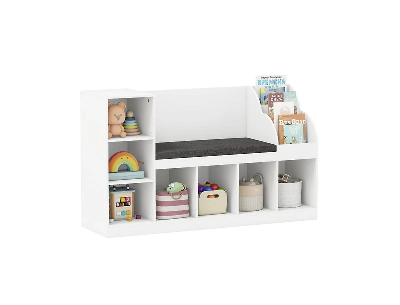 Slickblue 3-in-1 Standing Kids Bookcase with Reading Nook and Storage