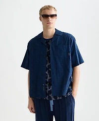 Scotch & Soda Men's Embroidered Short-Sleeve Shirt