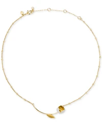 kate spade new york Golden Bloom Cubic Zirconia Bar Pendant Necklace