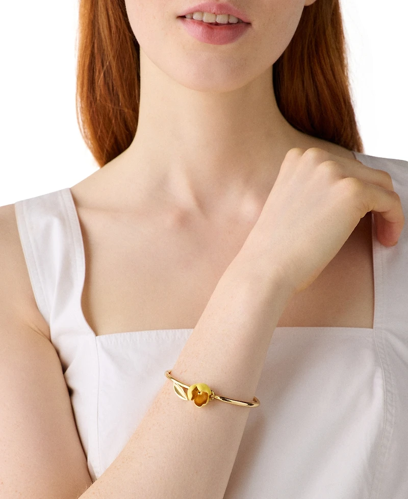 kate spade new york Gold Plated Bloom Bangle Bracelet