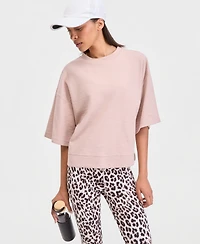 Id Ideology Women's Rub Slub Short-Sleeve Top, Macy's Exclusive