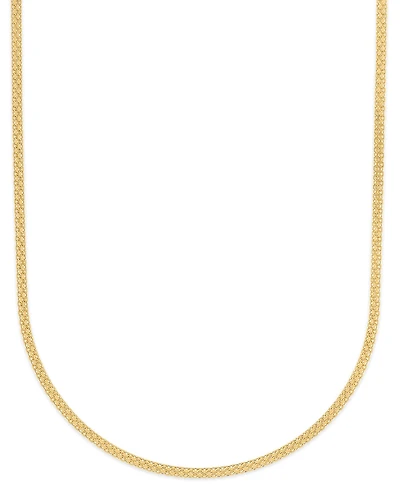 Macy's Men's Polished Bismark Chain Necklace in 14k Gold Over Sterling Silver