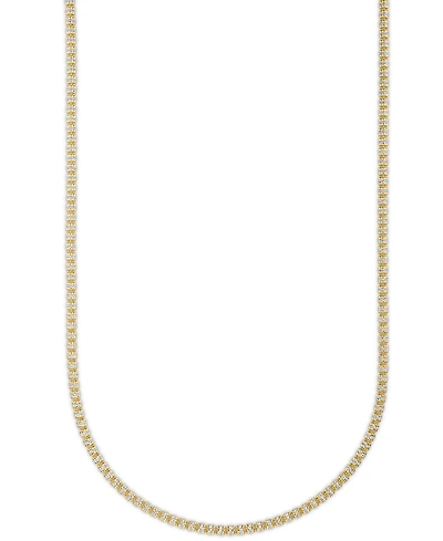 Macy's Men's Diamond-Cut Ice Chain Necklace in 14k Gold Over Sterling Silver