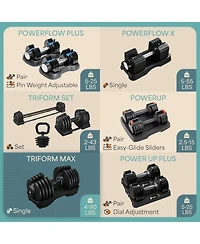 LifePro Single Adjustable Dumbbell – 4lb to 90lb Weight Range, Compact Design for Home Gym, Versatile Fitness Equipment