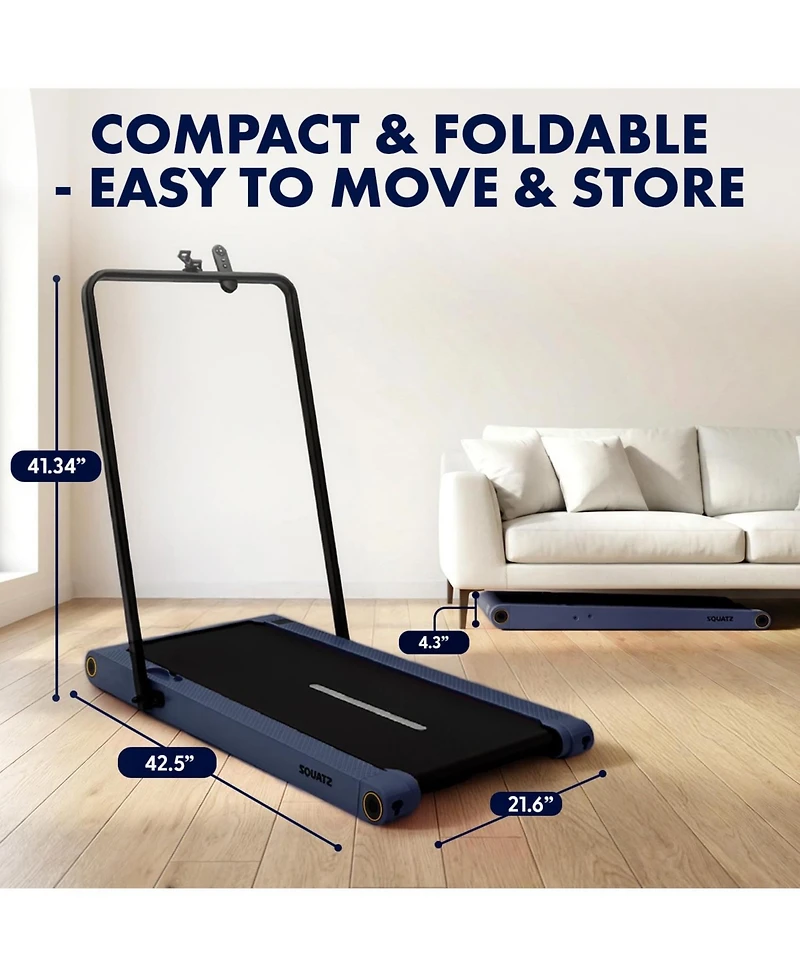 Squatz 2-in-1 Walking Pad Treadmill with Vibration Plates (SQWPVH15BL)