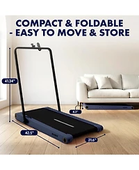 Squatz 2-in-1 Walking Pad Treadmill with Vibration Plates (SQWPVH15BL)