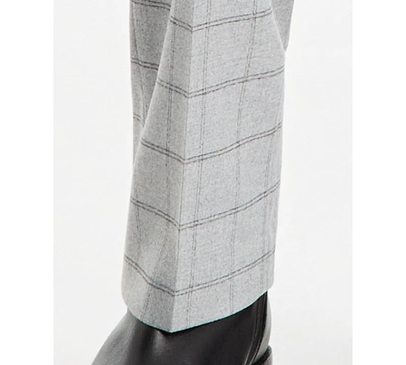 Tayion Collection Men's Classic-Fit Gray & Black Check Suit Separate Pants