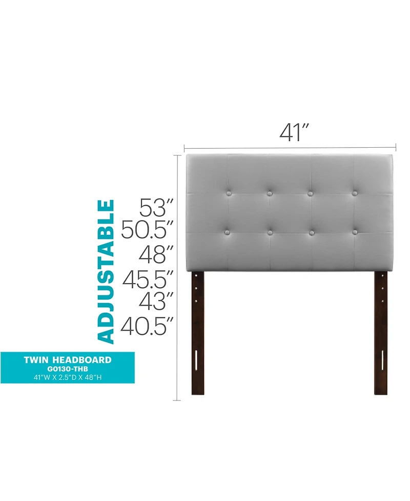 Flynama Stylish Adjustable Headboard with Bookcase and Chalkboard for Bedroom