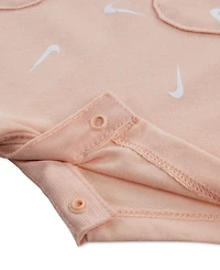 Nike Baby Girls' Flutter Sleeves Romper with Bucket Hat
