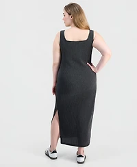 Full Circle Trends Trendy Plus Square-Neck Maxi Dress