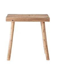 Storied Home Long 19" Wood Rectangle Stool