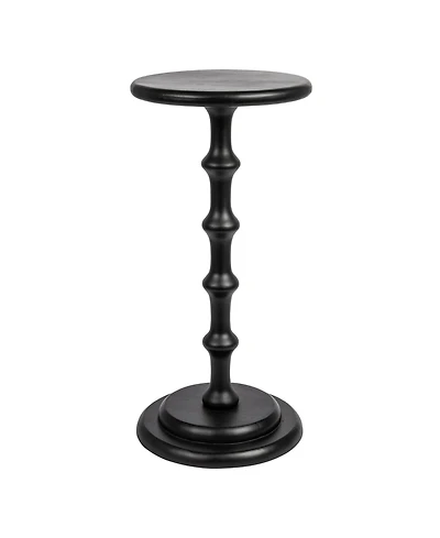 Storied Home Ergo Pedestal 12" Wood Cocktail Side Table