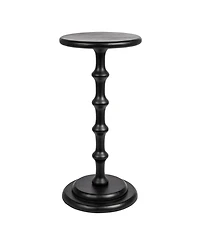 Storied Home Ergo Pedestal 12" Wood Cocktail Side Table