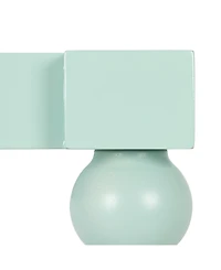 Storied Home 35" Rubberwood 2-Tier Bar Cart on Wheels