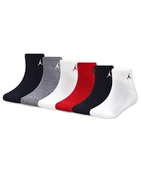Jordan Boys' 7-11 Ankle Socks, 6-Pack