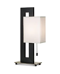 360 Lighting Floating Square Modern Accent Table Lamp High Open Rectangular Frame with Table Top Dimmer Box Shade for Living Room