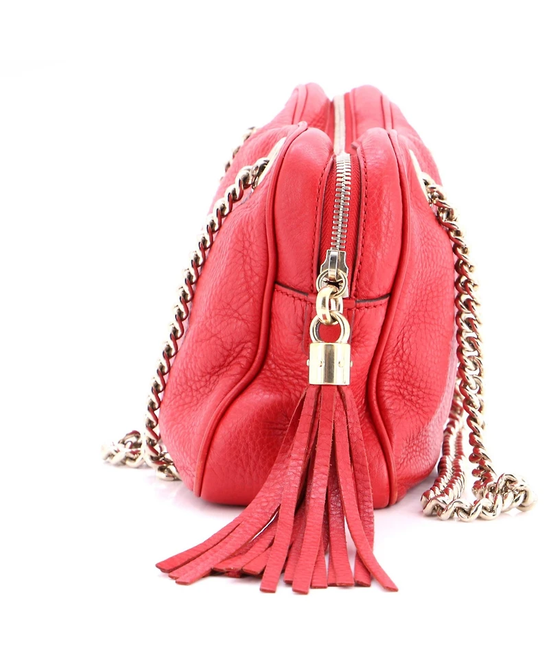 Pre-Owned Gucci Small Soho Chain Zip Shoulder Bag Leather