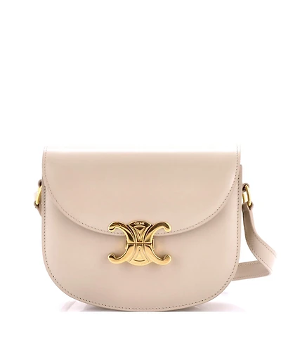 Pre-Owned Celine Triomphe Besace Clea Flap Bag Leather