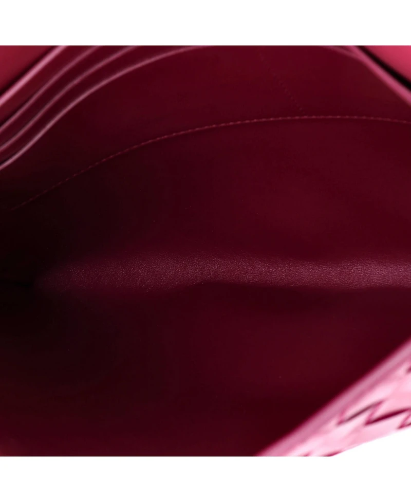 Pre-Owned Bottega Veneta Flat Flap Pouch Intrecciato Nappa