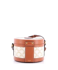 Pre-Owned Celine Medium Tambour Bag Triomphe Coated Canvas