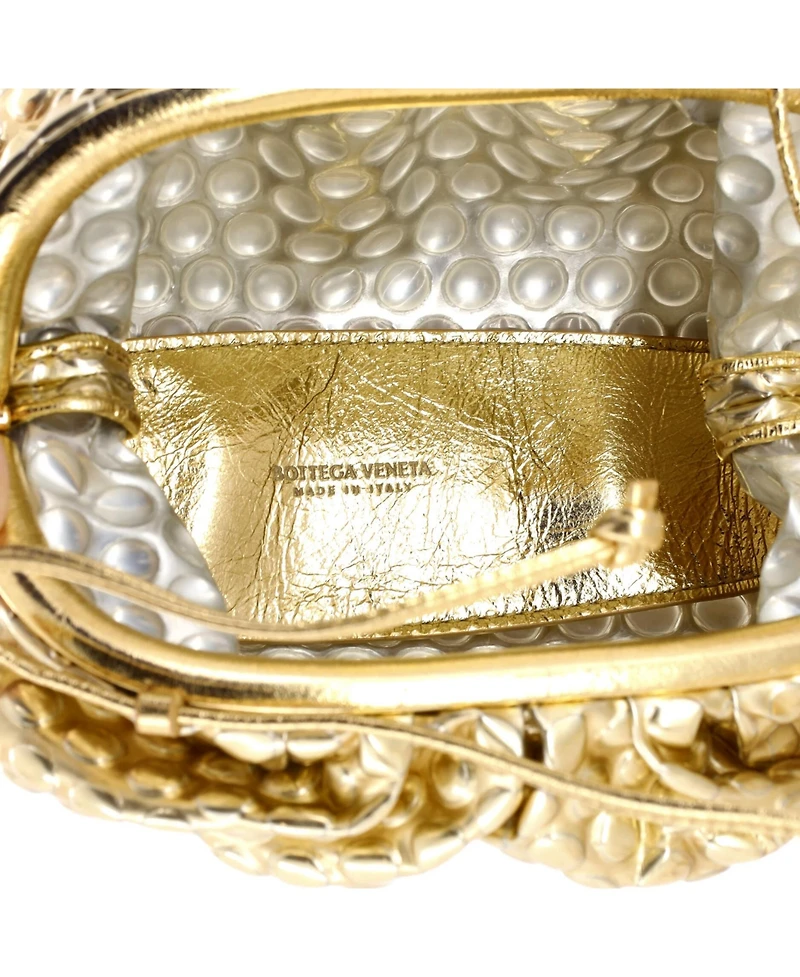 Pre-Owned Bottega Veneta Mini The Pouch Bubble Wrap Textured Leather