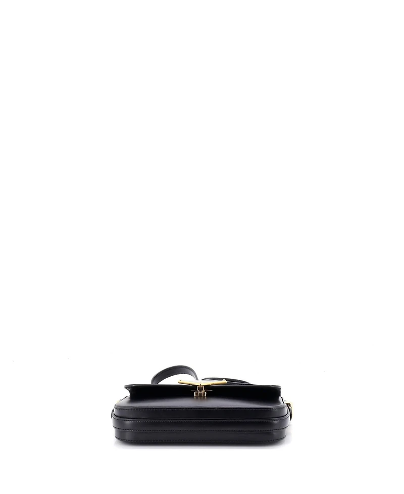 Pre-Owned Prada East West Embleme Triangle Logo Flap Bag Soft Calfskin