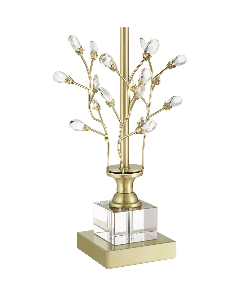 Vienna Full Spectrum Moritz 21 1/2" High Branch Small Traditional Accent Table Lamp Metal Crystal Single Living Room
