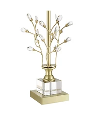 Vienna Full Spectrum Moritz 21 1/2" High Branch Small Traditional Accent Table Lamp Metal Crystal Single Living Room